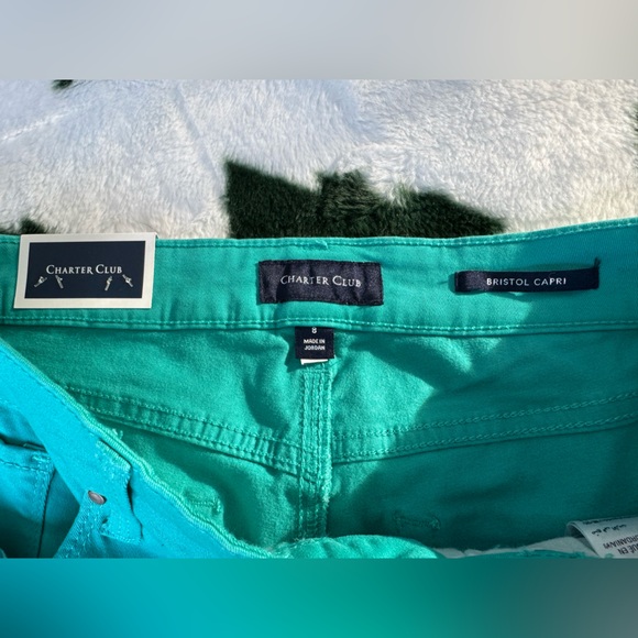 Charter Club Turquoise Bristol Capris - Picture 4 of 8